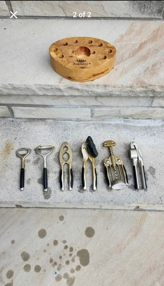 BergHOFF 5-Piece Kitchen Gadget Set with Wooden Stand image indicator(2)