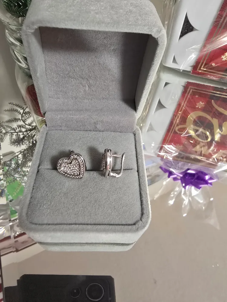925 silver earrings with diamond for sale $129 image indicator(3)