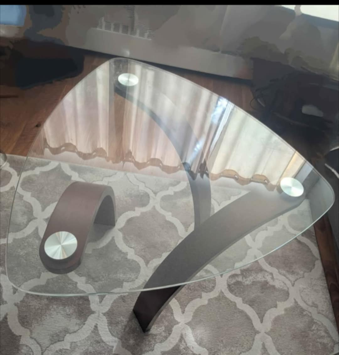 Unique Glass and Wood Coffee Table - photo 2