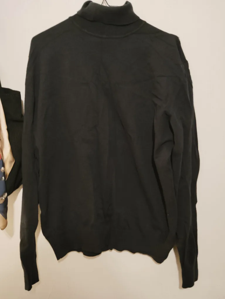 Dark Blue Mock Neck Sweater thumbnail