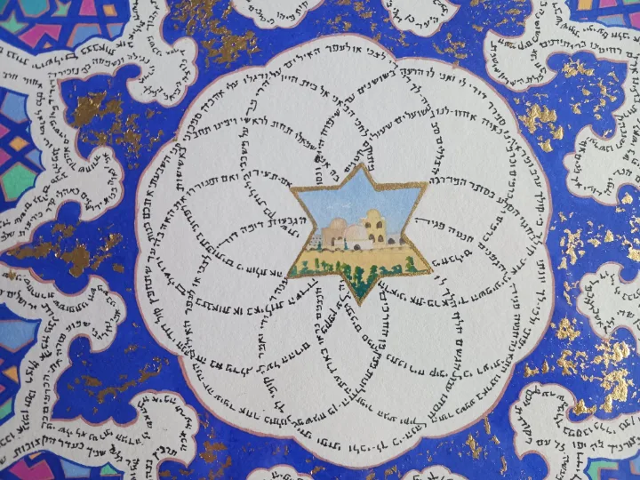 🎨🖼️ collector's item Original "Eishet Chayil" framed paper cut image indicator(2)