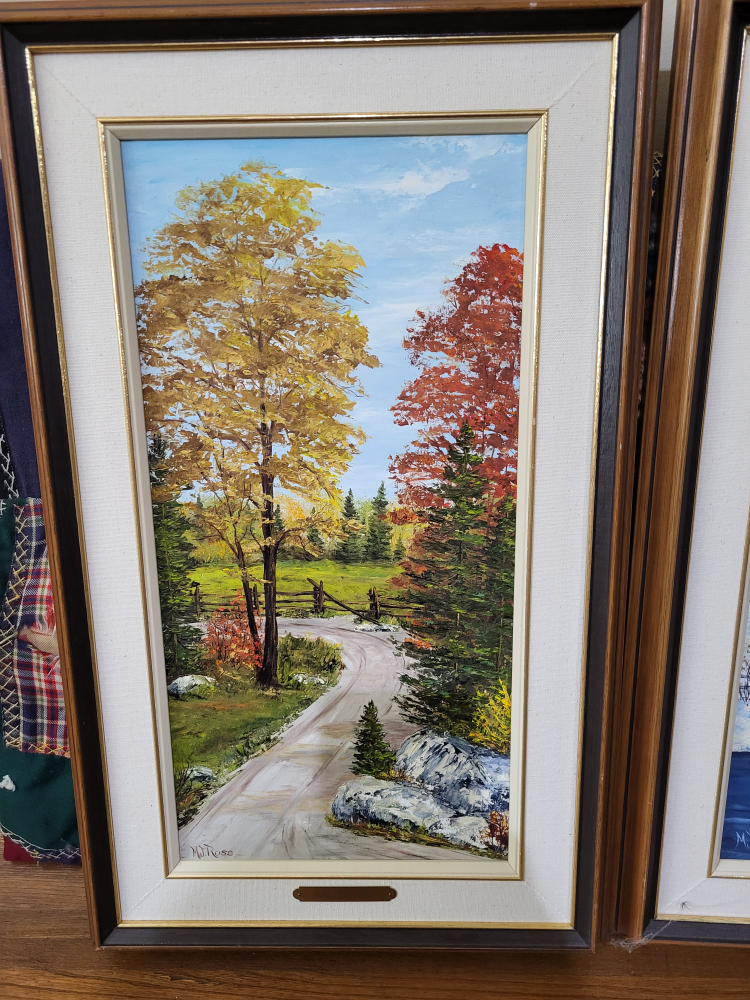 Pair of Framed M. Morris Landscape Paintings