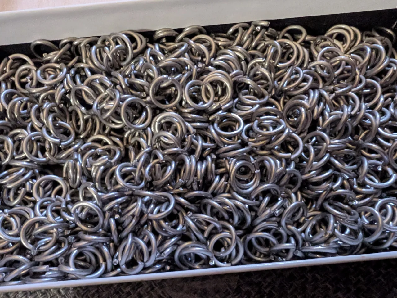 Chainmail - 200 titanium jump rings for chainmail, plus stand image indicator(2)