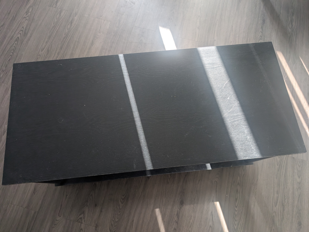 Black TV Stand with Shelves - photo 4