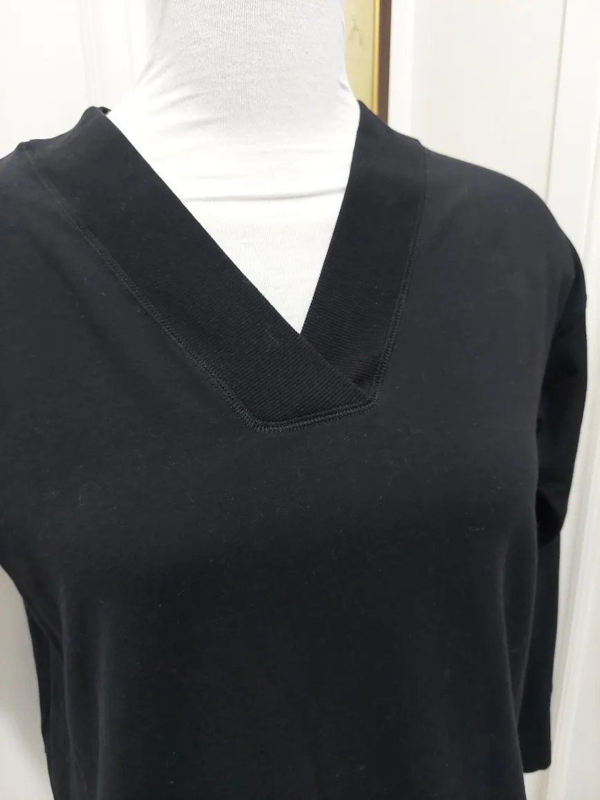 Chico's Zenergy Black V-Neck Long Sleeve Top - Size 8/10 image indicator(4)