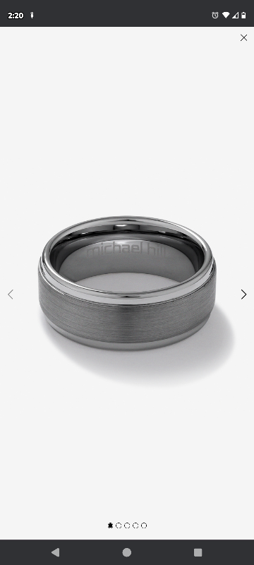 Michael Hill Men's Grey Sapphire Tungsten Ring - photo 2