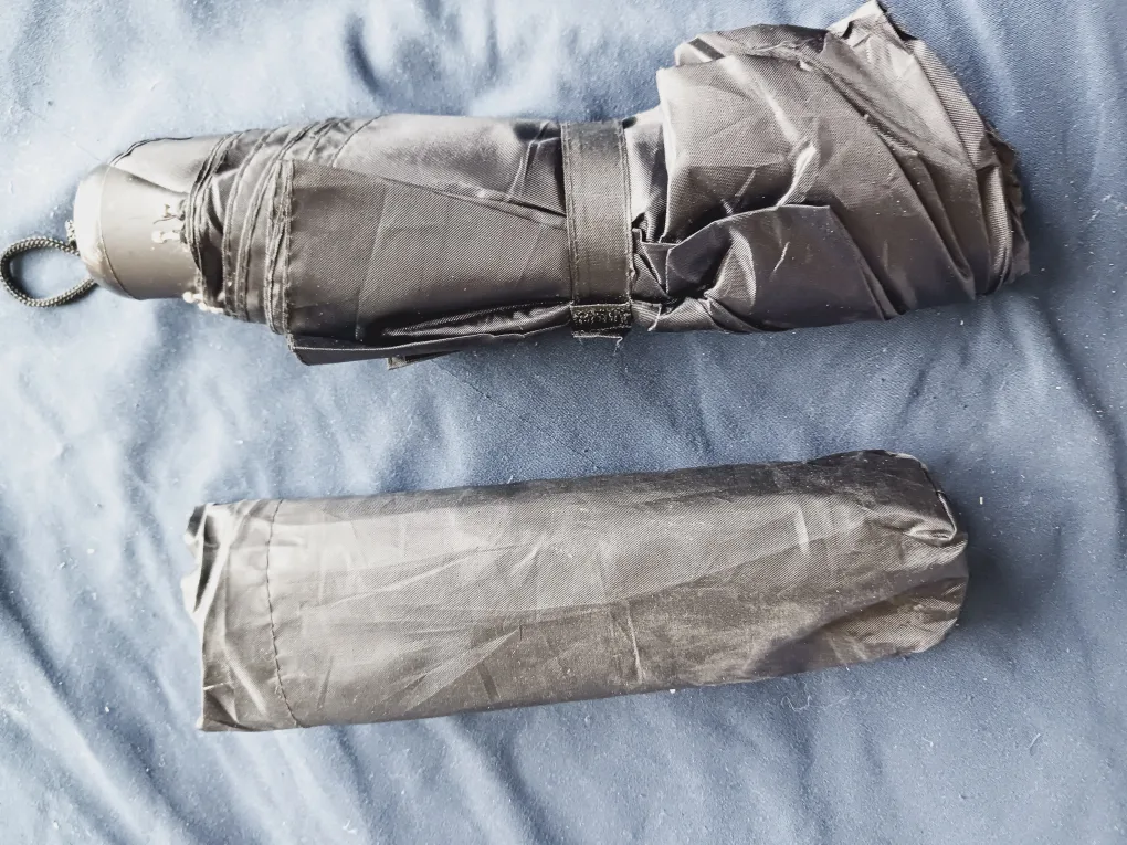 🇨🇦👉☂️ Black Folding 3 foot 36" big travel Umbrella image indicator(2)