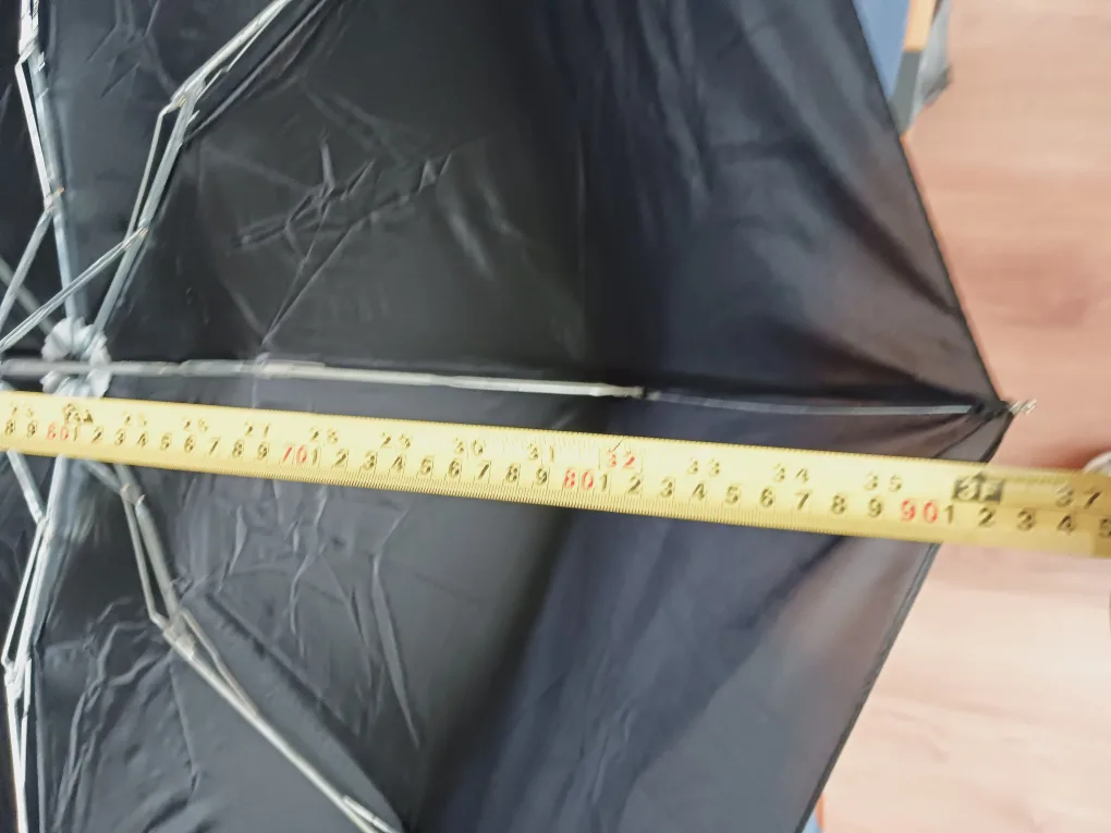 🇨🇦👉☂️ Black Folding 3 foot 36" big travel Umbrella image indicator(4)