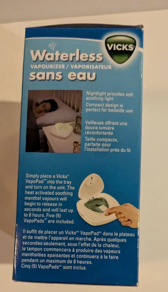 Vicks Waterless Vaporizer with Life Brand Refill Pads image indicator(6)