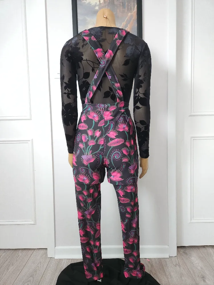 Black Milk Unique Venus Flytrap Print Overalls image indicator(5)