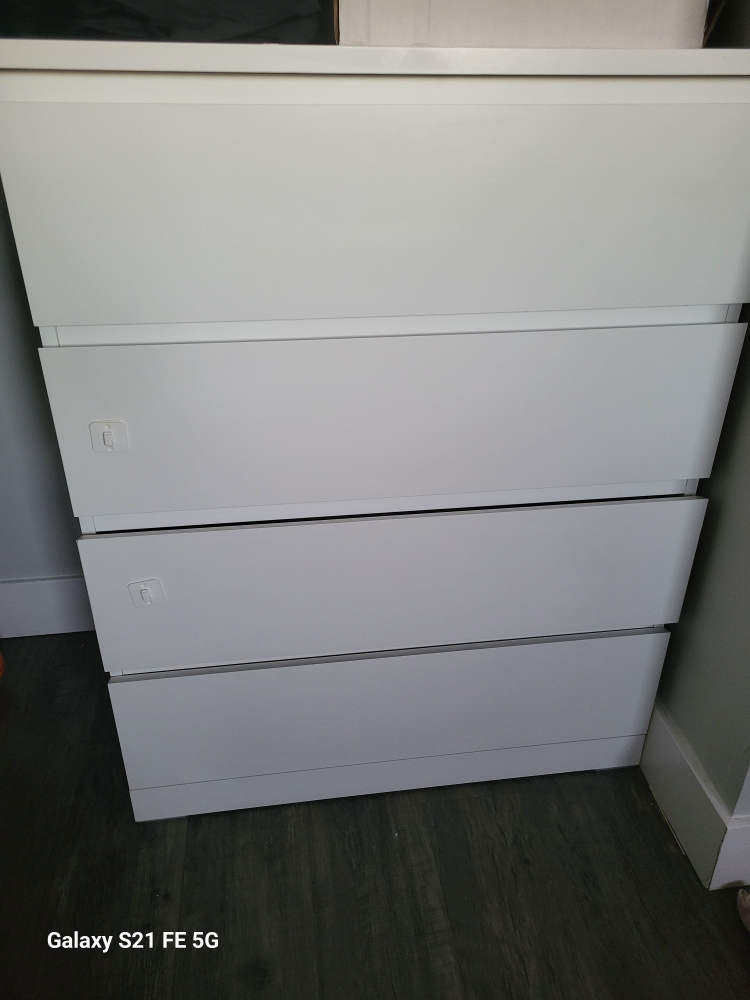ikea White Four-Drawer Chest - photo 3