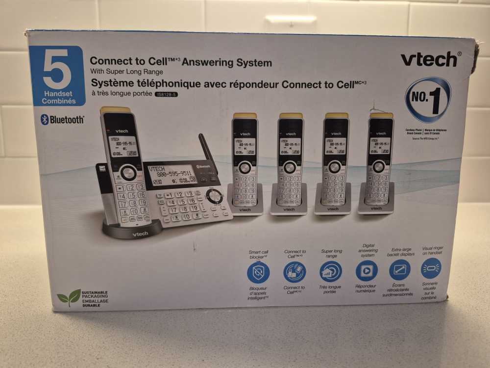 V-Tech 5-Handset Phone System with Connect to Cell - photo 2