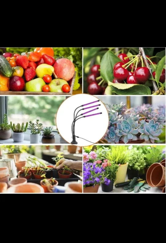 4-Head Plant Grow Light with Flexible Gooseneck and USB Power image indicator(3)