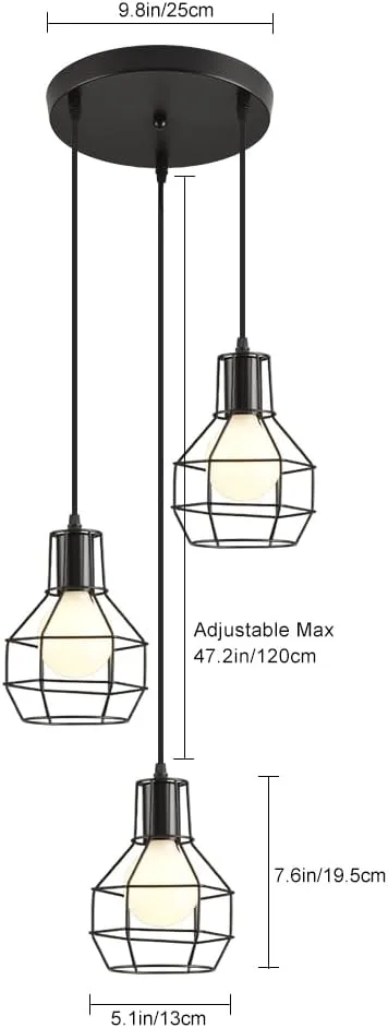 3-Light Industrial Pendant Lighting image indicator(2)