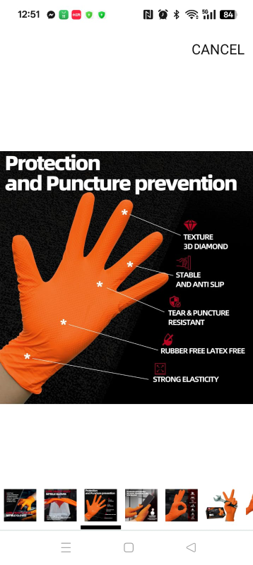 INTCO Diamond Textured Nitrile Gloves - Size Large - 100 Count - photo 5