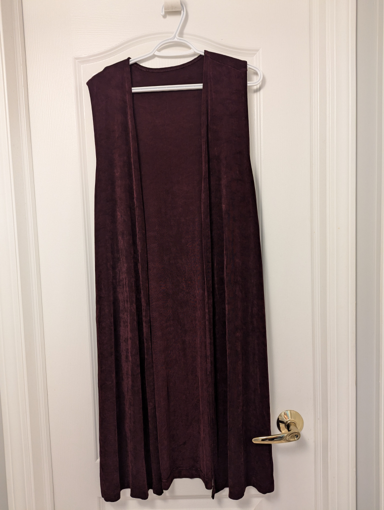 Burgundy 2 Piece Set with Top and Vest - photo 2