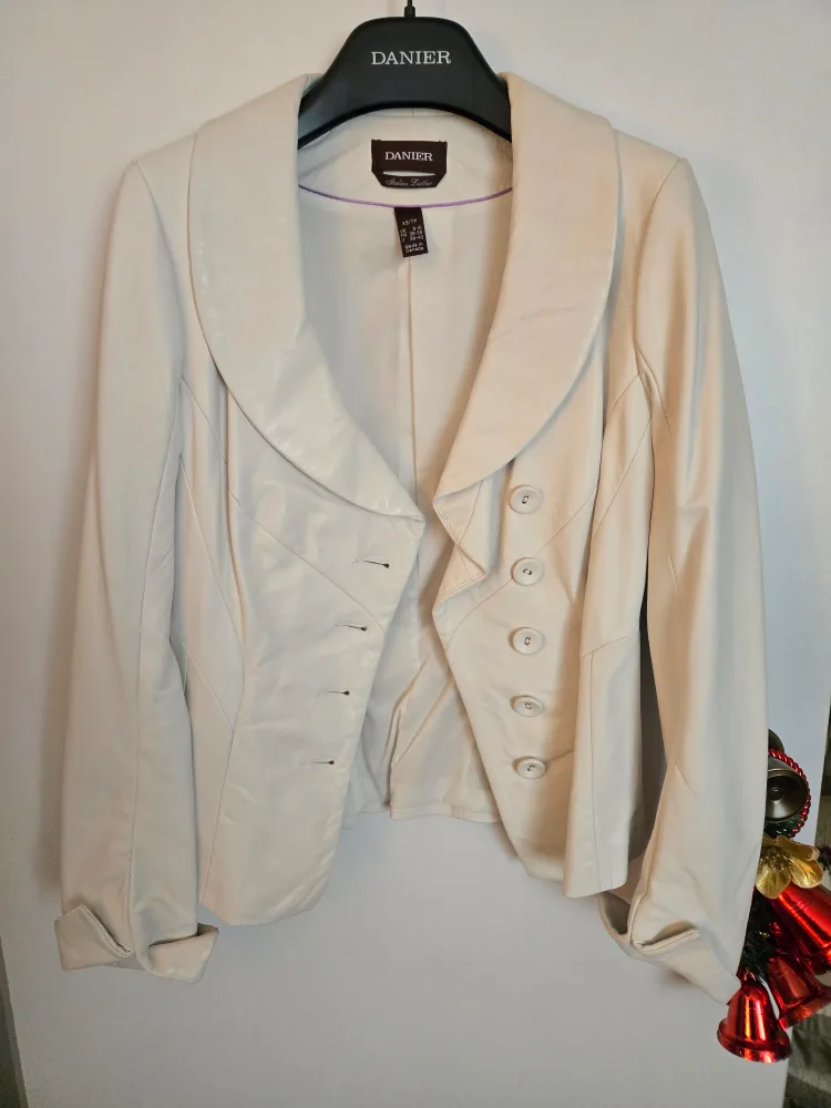 Danier Leather Jacket and Skirt Suit - White image indicator(2)