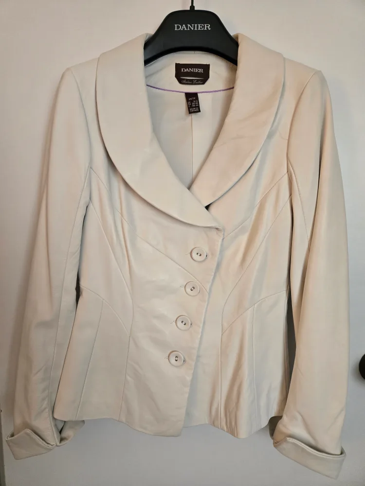 Danier Leather Jacket and Skirt Suit - White image indicator(3)