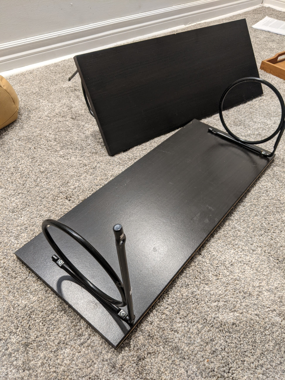 two wooden shelves with brackets - photo 3