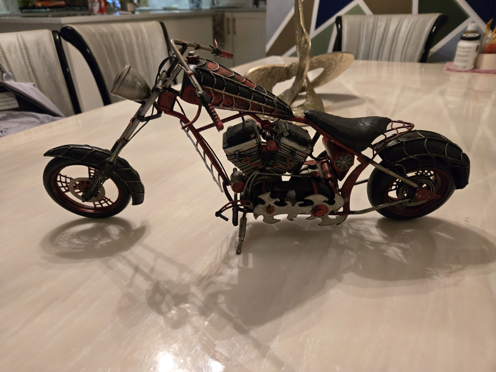 Spiderman Metal Chooper Motorcycle Model