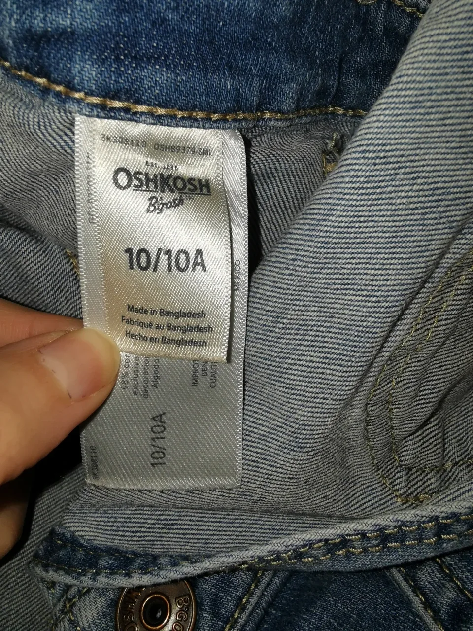 Girls' OshKosh B'Gosh Denim Overalls - Size 10a image indicator(9)