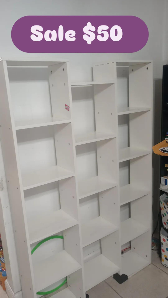 White Bookcase/Shelving Unit - $50
