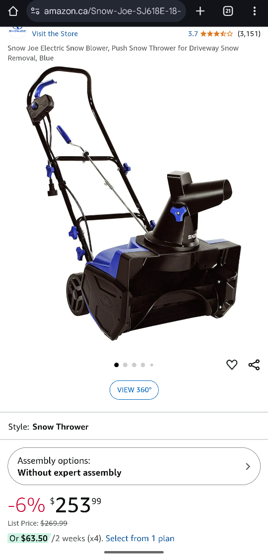 Snow Joe Electric Snow Thrower - photo 3