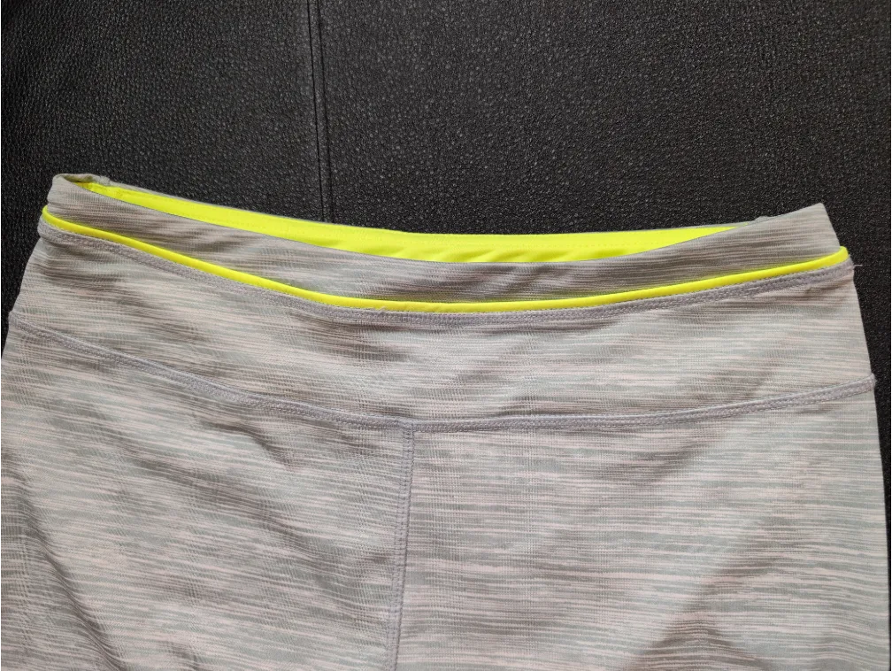 Women's Grey & Lime Green Capri Leggings  w/ Free Tank Top 💚🥕 image indicator(5)
