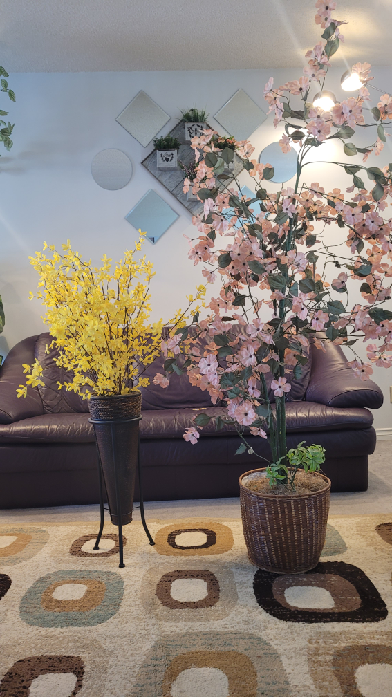 Artificial Flower Arrangements - Yellow & Pink