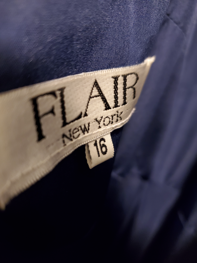 FLAIR New York Navy Blue Sparkle Prom Dress Size 16 - photo 2