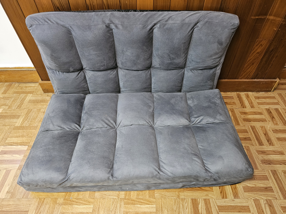 Grey floor folding couch and futon sofa - photo 4
