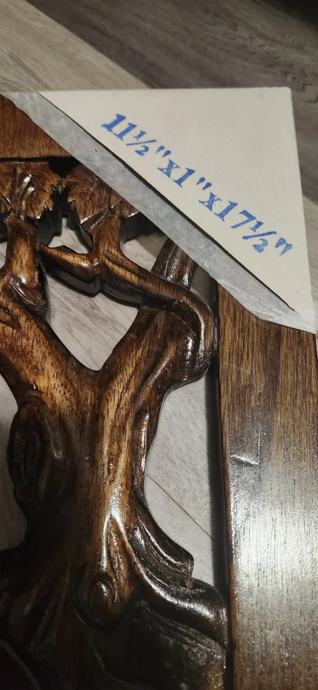 Hand Carved Wooden Elephant Wall Hanging image indicator(3)