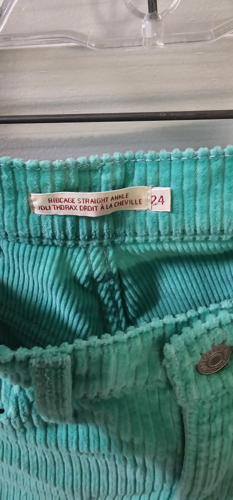 New brand  Levi's Ribcage Straight Ankle Corduroy Pants -Teal - photo 3