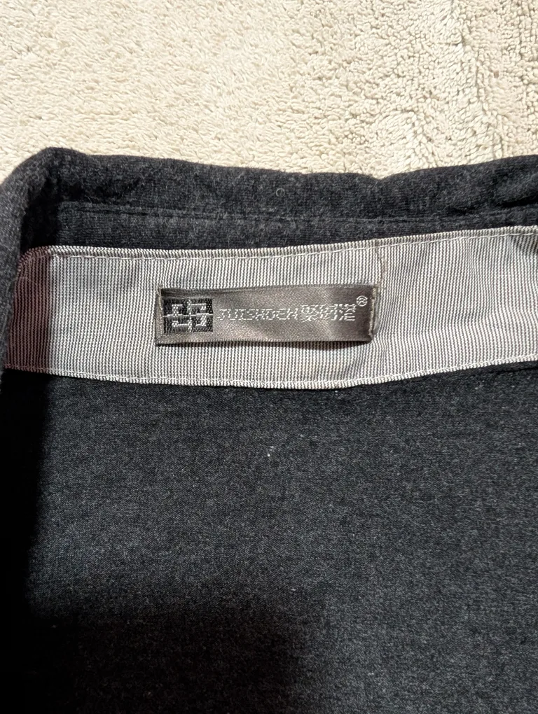 Men's Charcoal Grey & Silver Two-Tone Polo Shirt image indicator(5)