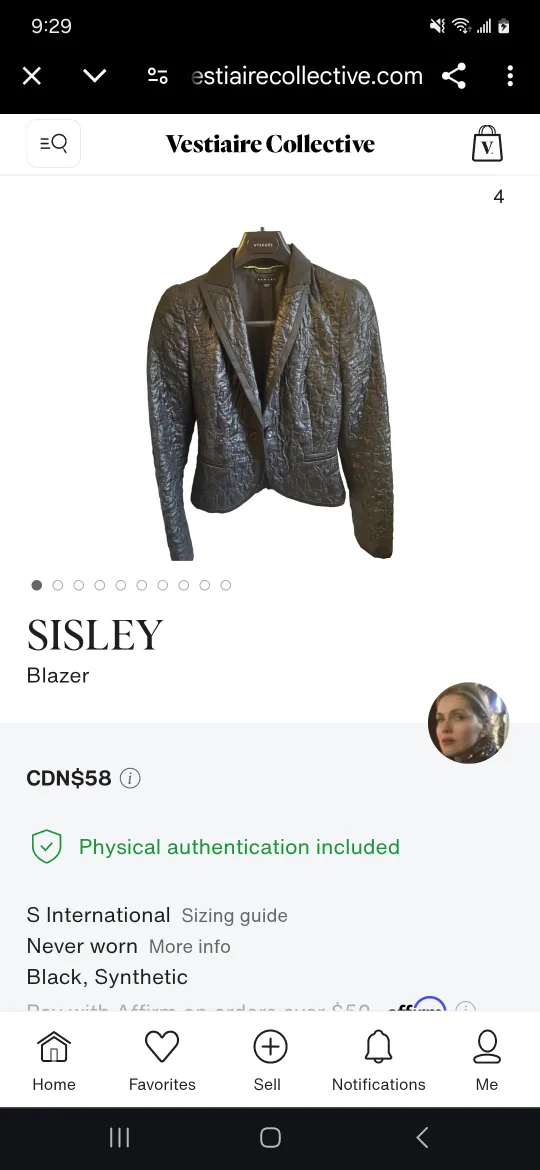 Sisley Women's Black Blazer Jacket #Thriftypick image indicator(9)