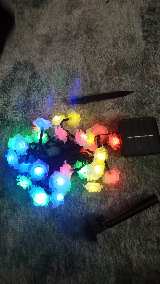 Solar Powered Rose String Lights