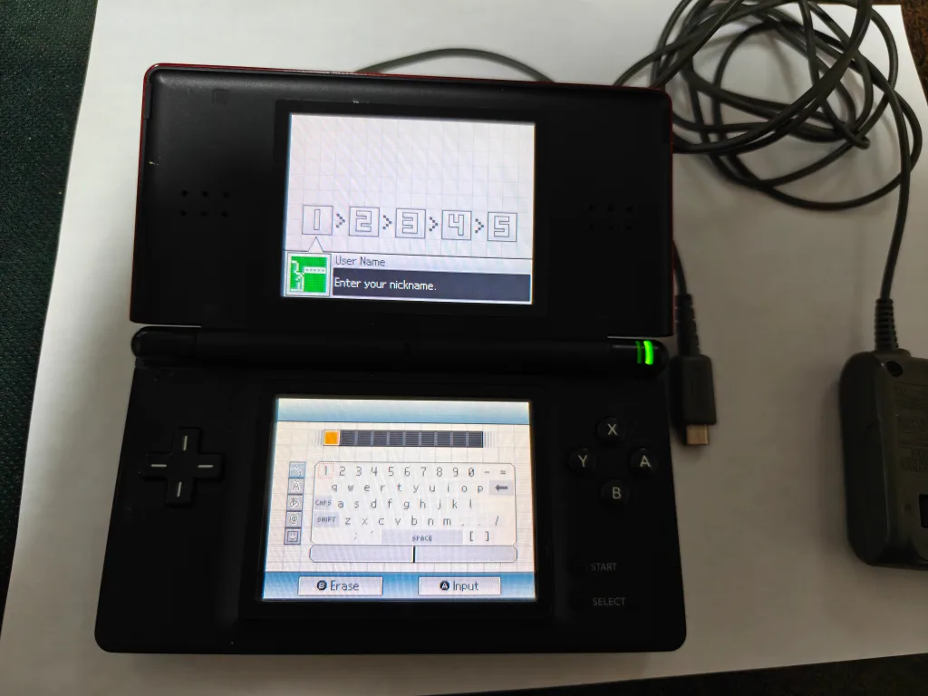 Nintendo DS Lite Red Modded with Charger and Games image indicator(2)