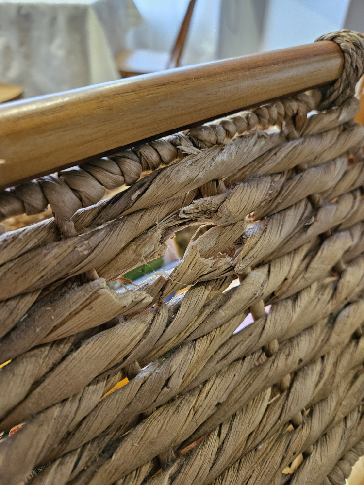 Three-tiered woven basket storage stand - photo 3