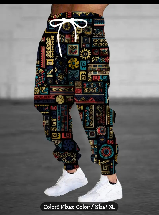 Men's Size L & XL  Printed Joggers - Variety of Designs