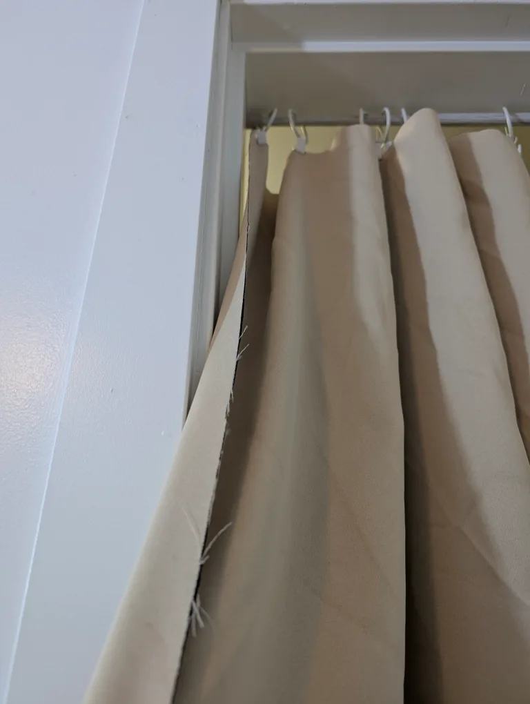 Beige Blackout Curtain for door/window image indicator(3)