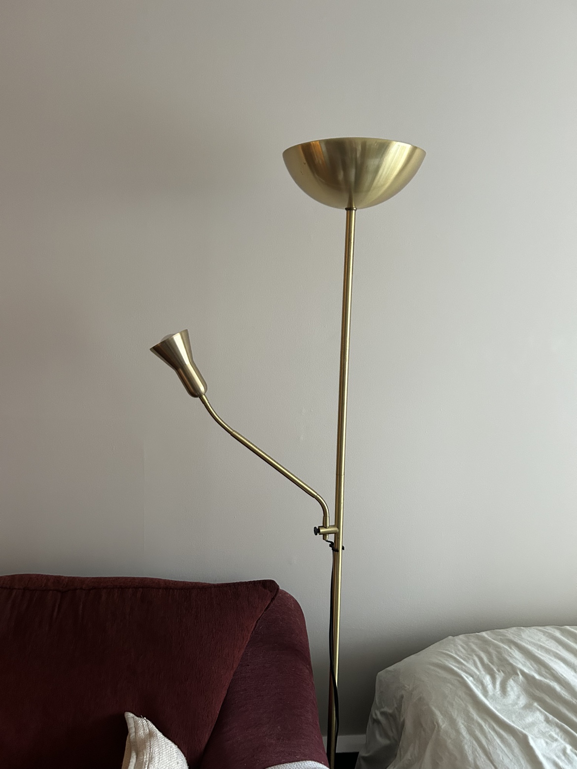 Gold floor lamp