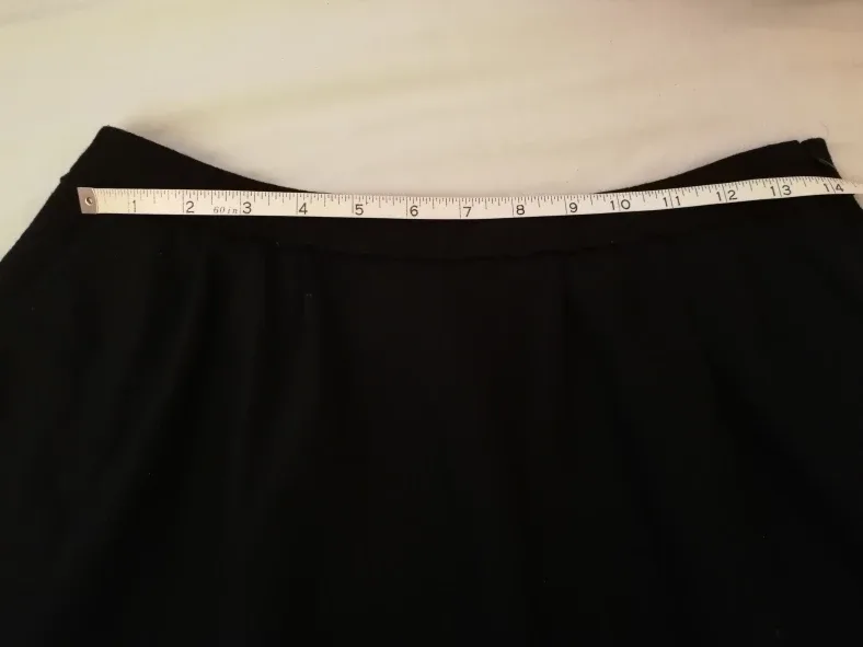 Banana Republic black wool blend A-line skirt S-M image indicator(5)