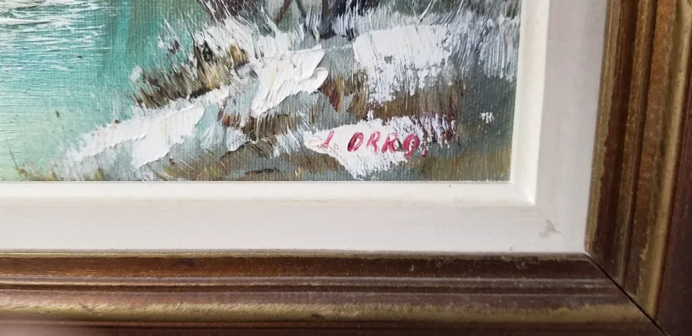 Framed landscape painting by L. Orso image indicator(4)