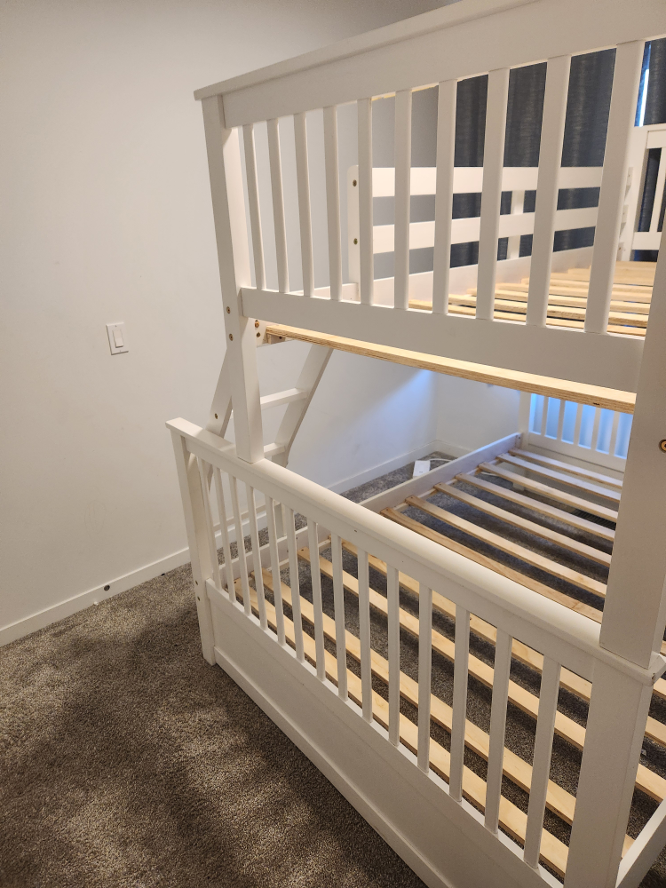 White Twin Bunk Bed