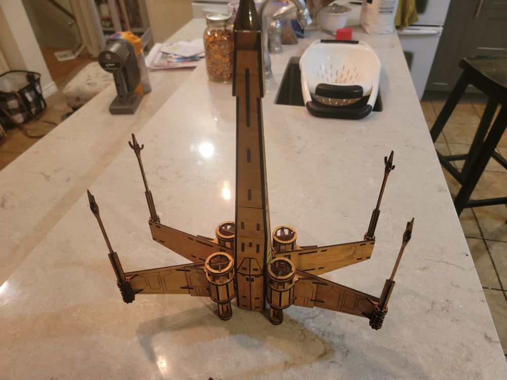 Lasrt Cut X-Wing Starfighter Wooden Model - photo 4