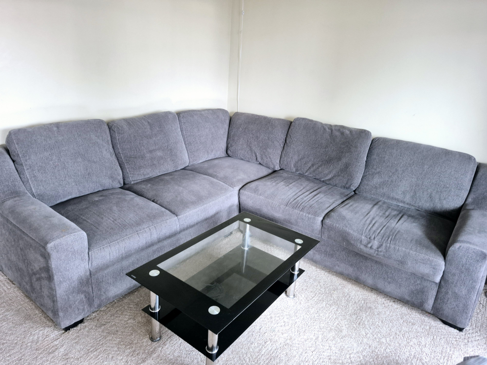Grey L-Shaped Sofa - photo 4