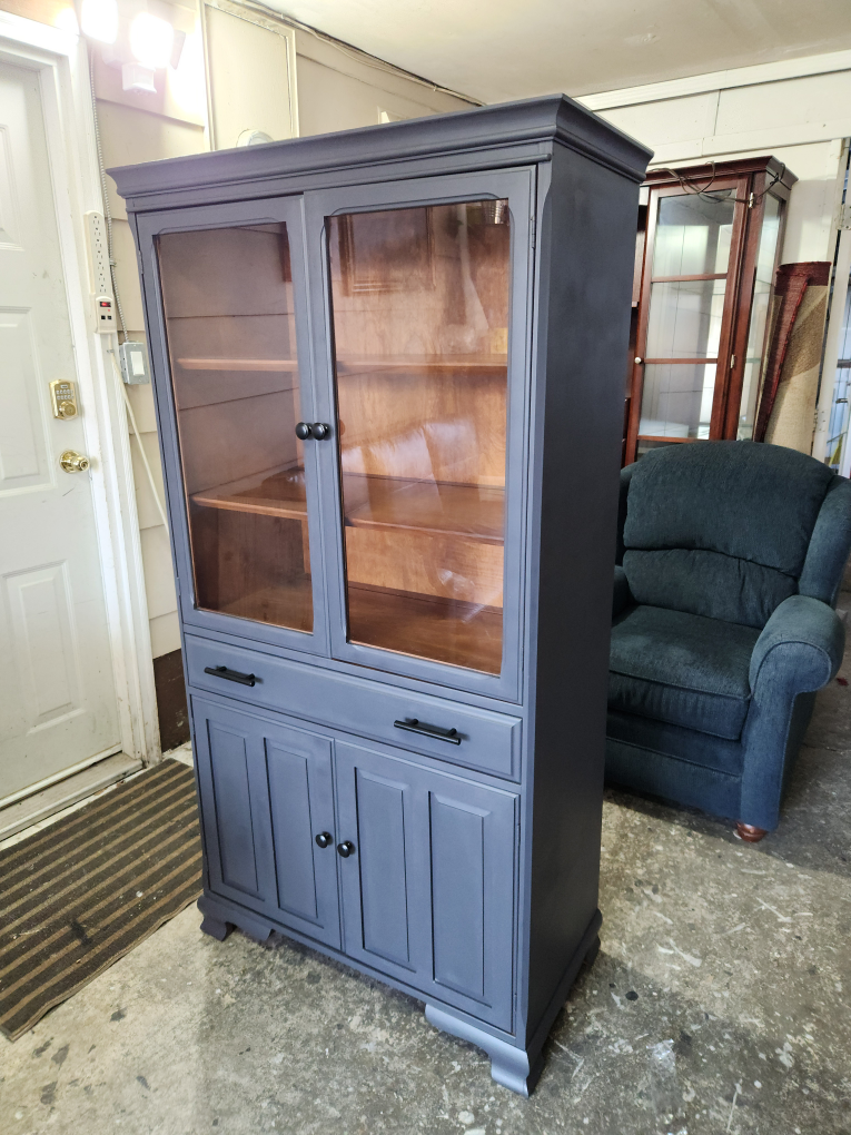 Vintage Refinished Display Cabinet