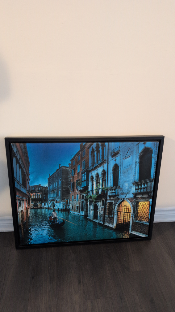 Framed Venice Canal Scene Canvas Print - photo 2