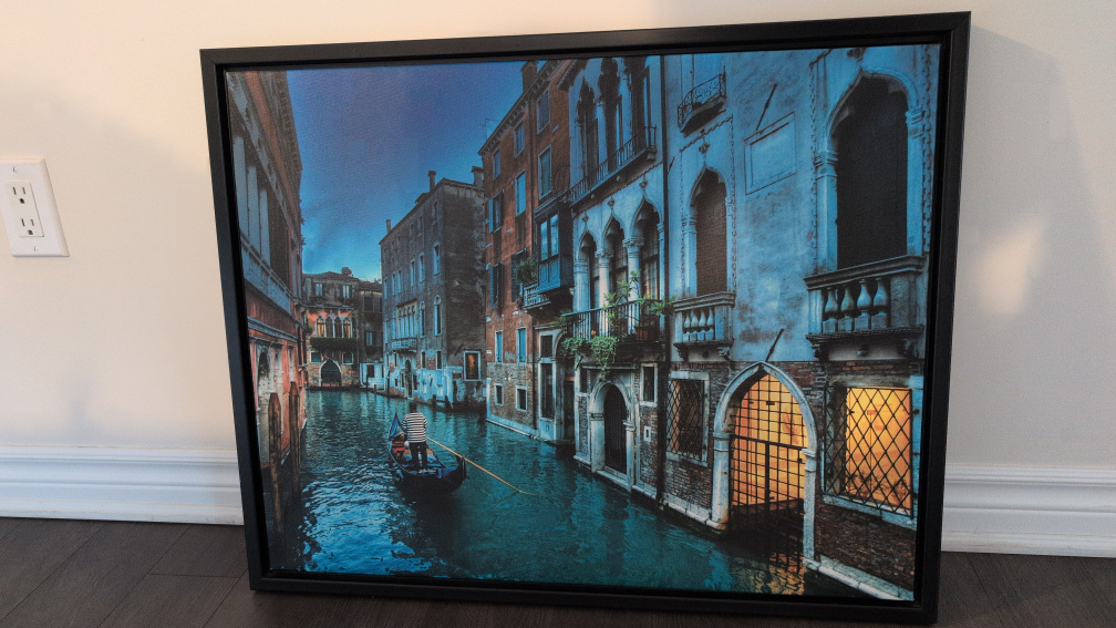 Framed Venice Canal Scene Canvas Print - photo 3