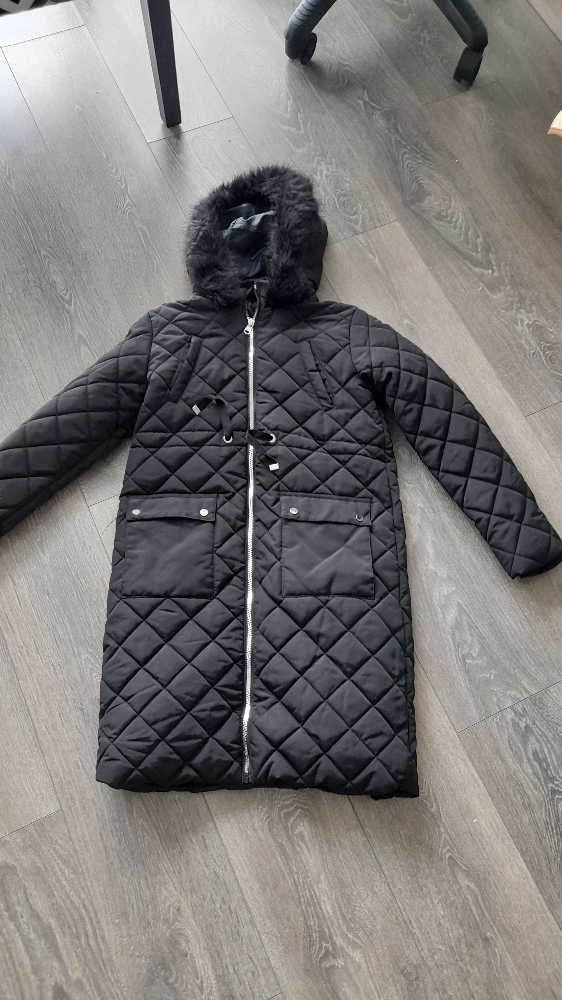Tokyo Laundry Girls' Black Quilted Longline Puffer Jacket - photo 2